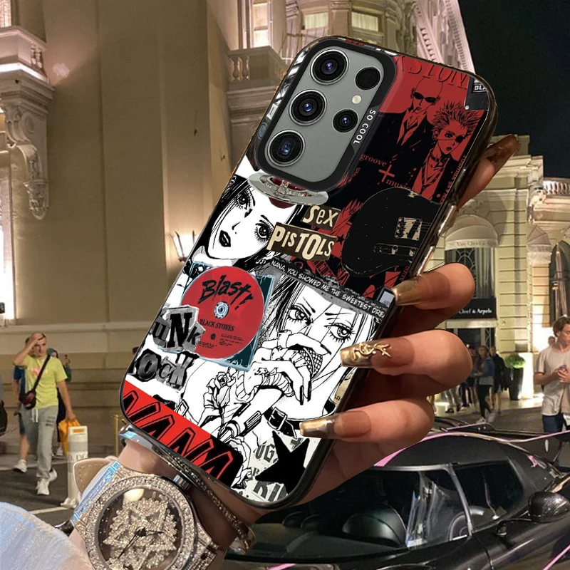 Cool Girl Nana Frosted Case for Samsung Galaxy S25 S24 S23 S22 Ultra S21 Plus S20 FE A73 A72 A71 A56 A55 A54 A53 Acrylic Cover