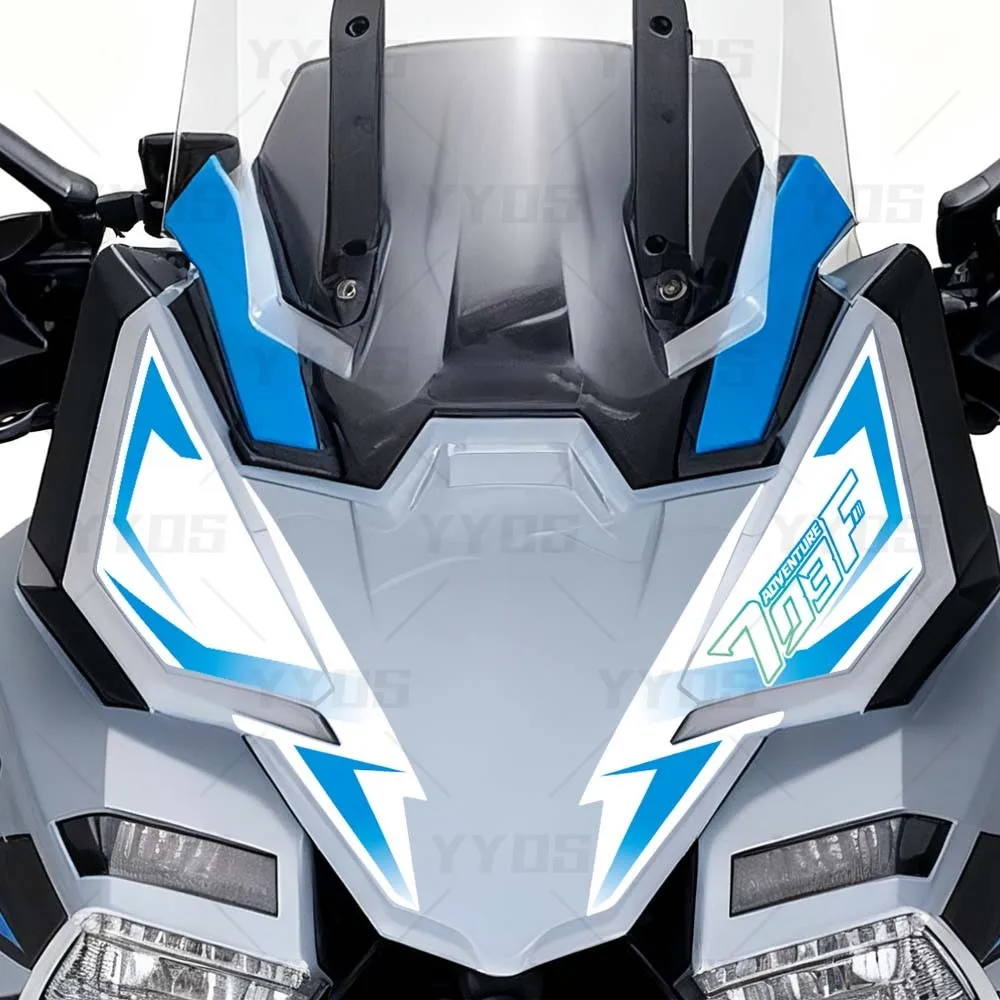 ل ZONTES 703F 703 F 2024 دراجة نارية اكسسوارات حامي الجبهة منقار هدية ملصق الجسم رئيس سكوتر الشارات مقاوم للماء #6