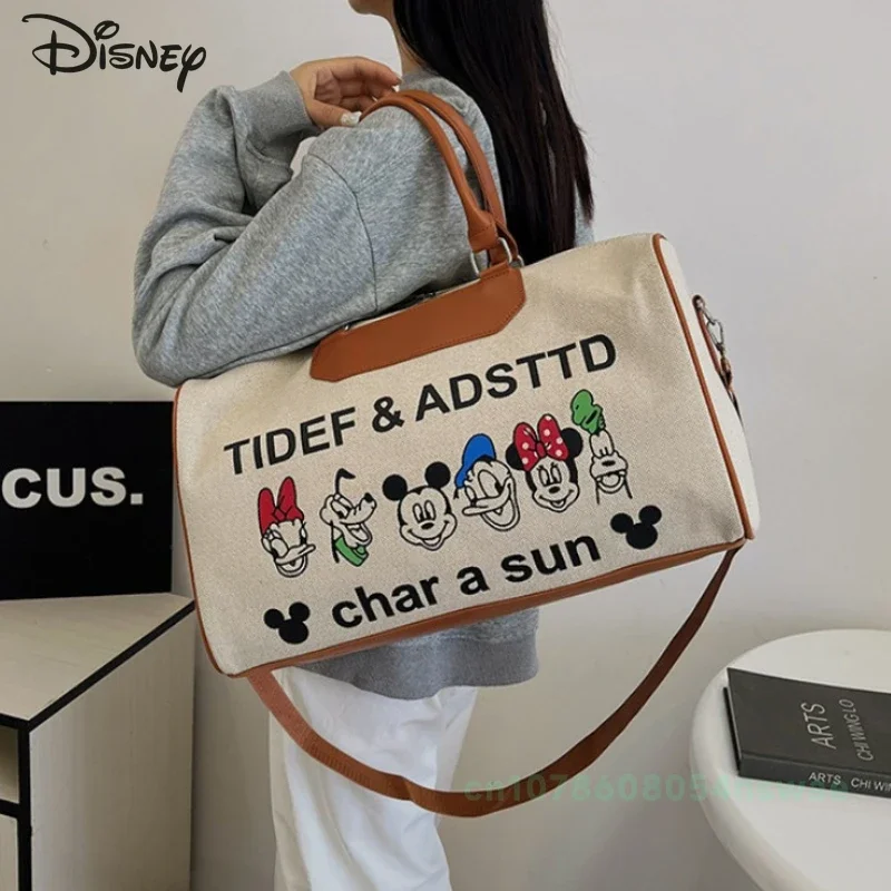 Disney-Sac à couches de dessin animé portable pour bébé, sac à main multifonctionnel, grande capacité, haute qualité, mode, nouveau