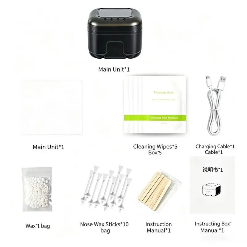 M04K Portable Mini Wax Heater Type-C Charging, Constant Temperature& Safe, For Hair Removal, Natural Plant-Based Wax