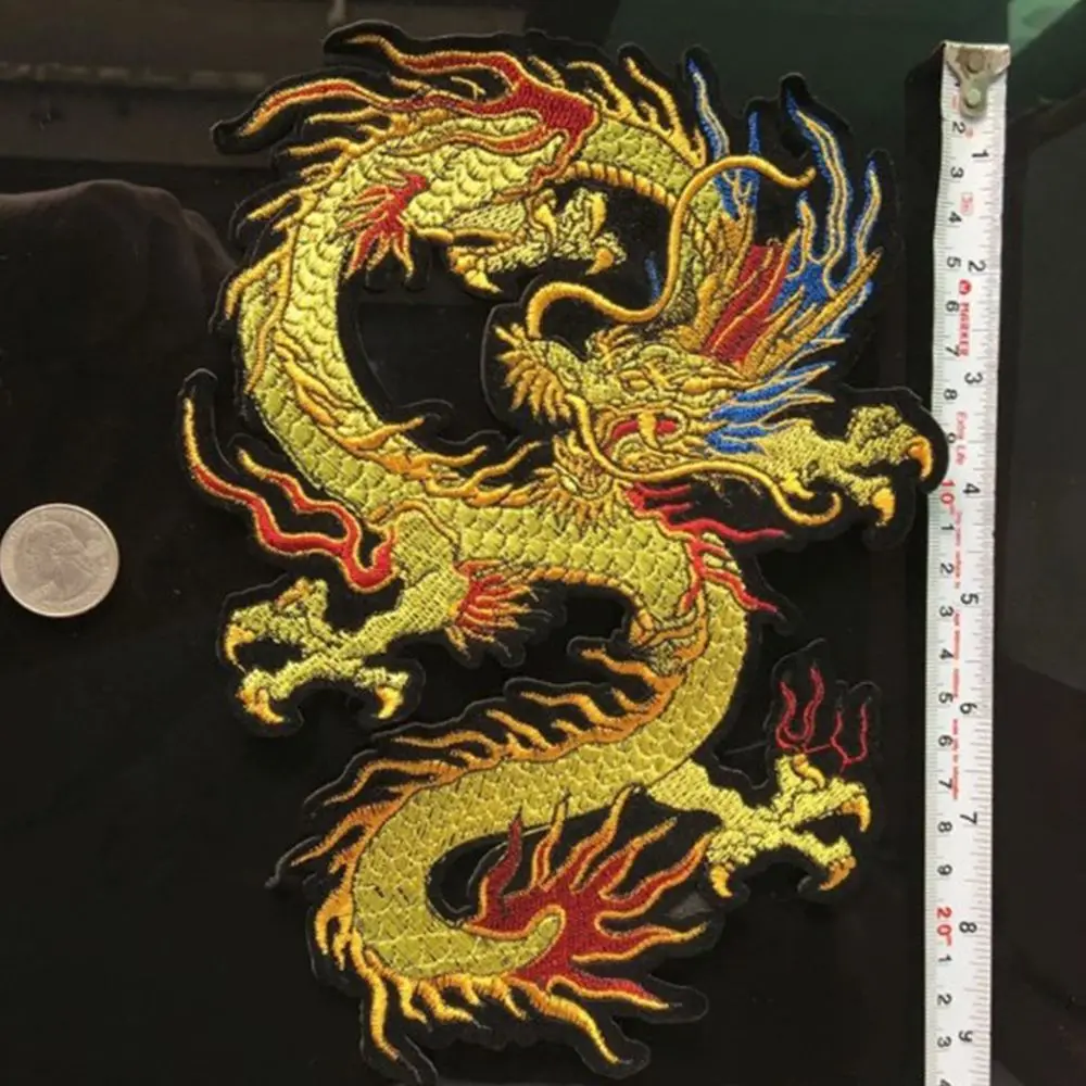 التطريز الذهبي الجينز الشرير على الملابس الملابس التبعي DIY التصحيح زين #6