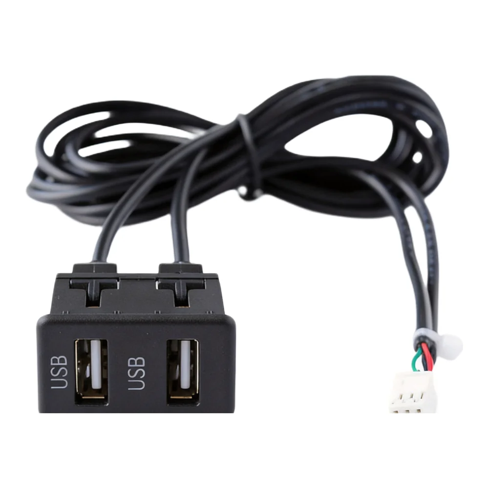 6 Pin To USB Audio Input Panel For Car Navigation Machine Dual USB Port Interface Reliable And Easy Installation