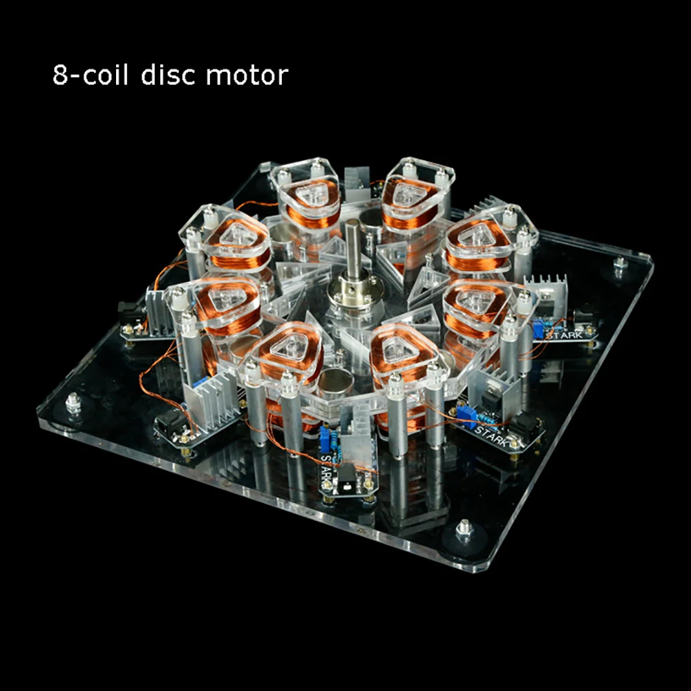 8-coil Motor Disc Engine Model High-power Motor Ironless Generator Model Pseudo Perpetual Motion Machine Gift Educational Toys