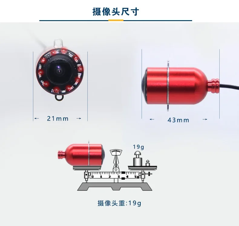 Vídeo de Pesca Subaquática HD de 5 polegadas com Ângulo Amplo de 195 Graus, com Cabo e Vara de Pesca de 3,6m e 4,5m