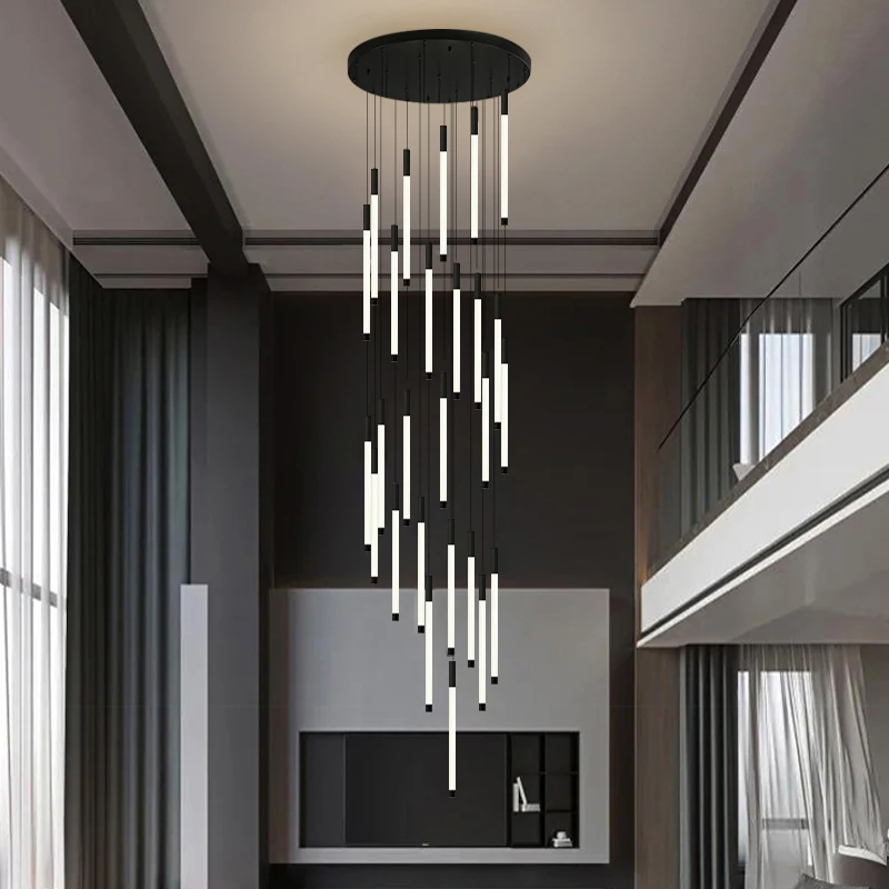 Staircase Ceiling Chandelier Modern 2023 Lights for Living Room Decor Lamp Led Lustre Chandeliers Dining Loft Indoor Lighting