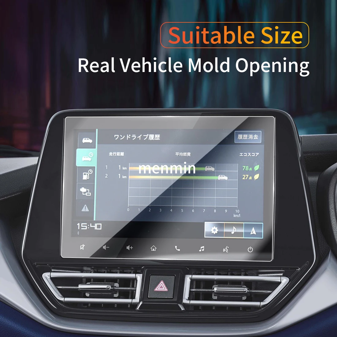 

Автомобильные наклейки Carplay Защитная пленка для экрана Dash из закаленного стекла Защитная пленка Diaplay Navigation Auto для 24 Suzuki Baleno