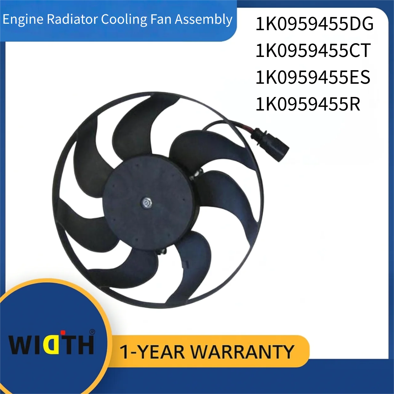 

1K0959455DG / CT / ES / R Radiator Cooling Fan Assembly for VW Eos Passat Mogotan Golf Caddy Scirocco Audi A1 A3 2005-2015