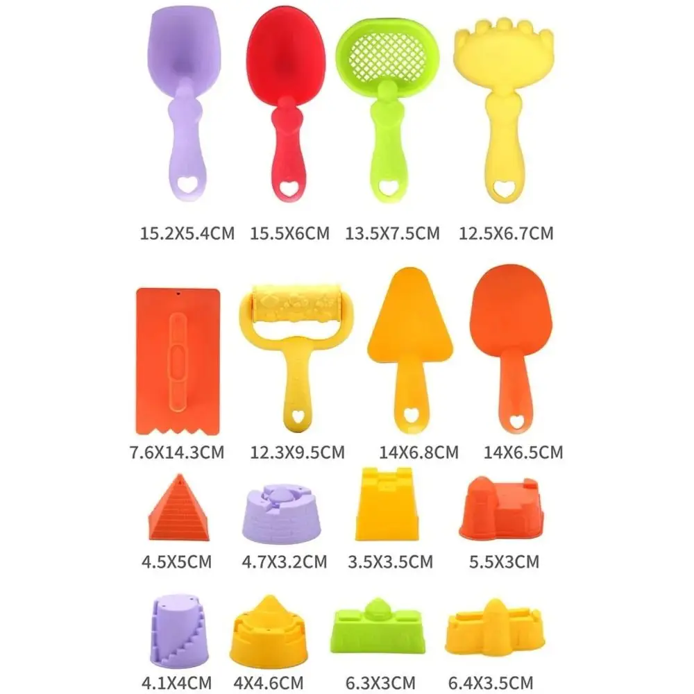 1 مجموعة البلاستيك دلو الرمل معاول مجموعة تجريف الثلوج مجرفة الشاطئ الرمال اللعب الكرتون قوالب الرمل التفاعلية أدوات