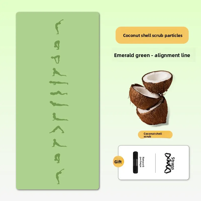 Natural Rubber Yoga Studio Mat Coconut Shell Matte Non Slip Large Acoustic Shock Absorbing Workout Mat Gymnastics Mat Yoga Mats