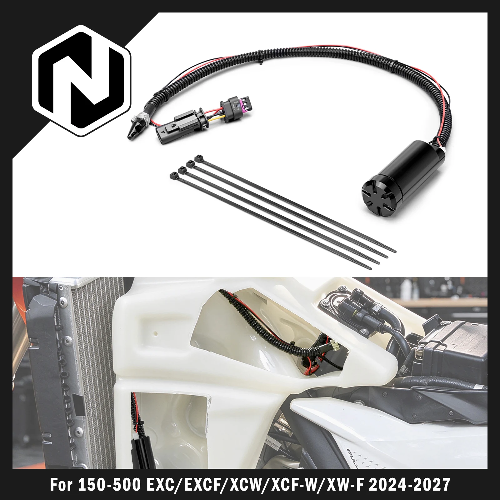 2024-2027 For KTM EXC 300 EXCF 350 EXC 450 SX 125 SXF 450 XCF 350 For Husqvarna TE 300 GasGas EC 300 Fuel Tank Transfer Pump Kit