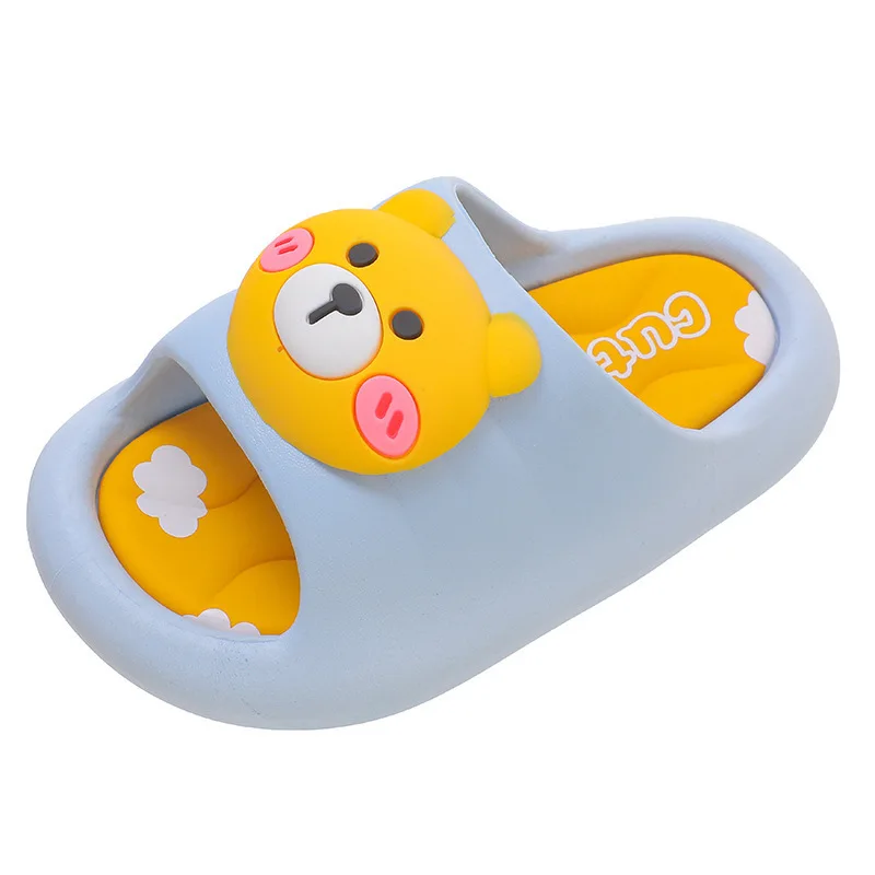 Kids slippers cartoon cute bear summer non-slip thickening cute baby slippers girls kindergarten boys shoes