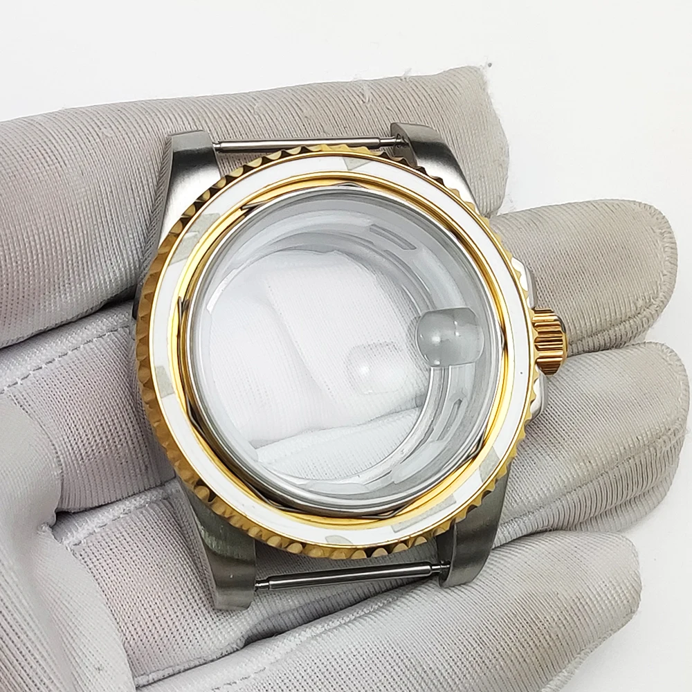 시계 케이스 스테인리스 스틸 골드 케이스, 8215, GD2813, GD3804, NH35, NH36, 무브먼트 시계 액세서리 세트, 수리 부품, 40mm