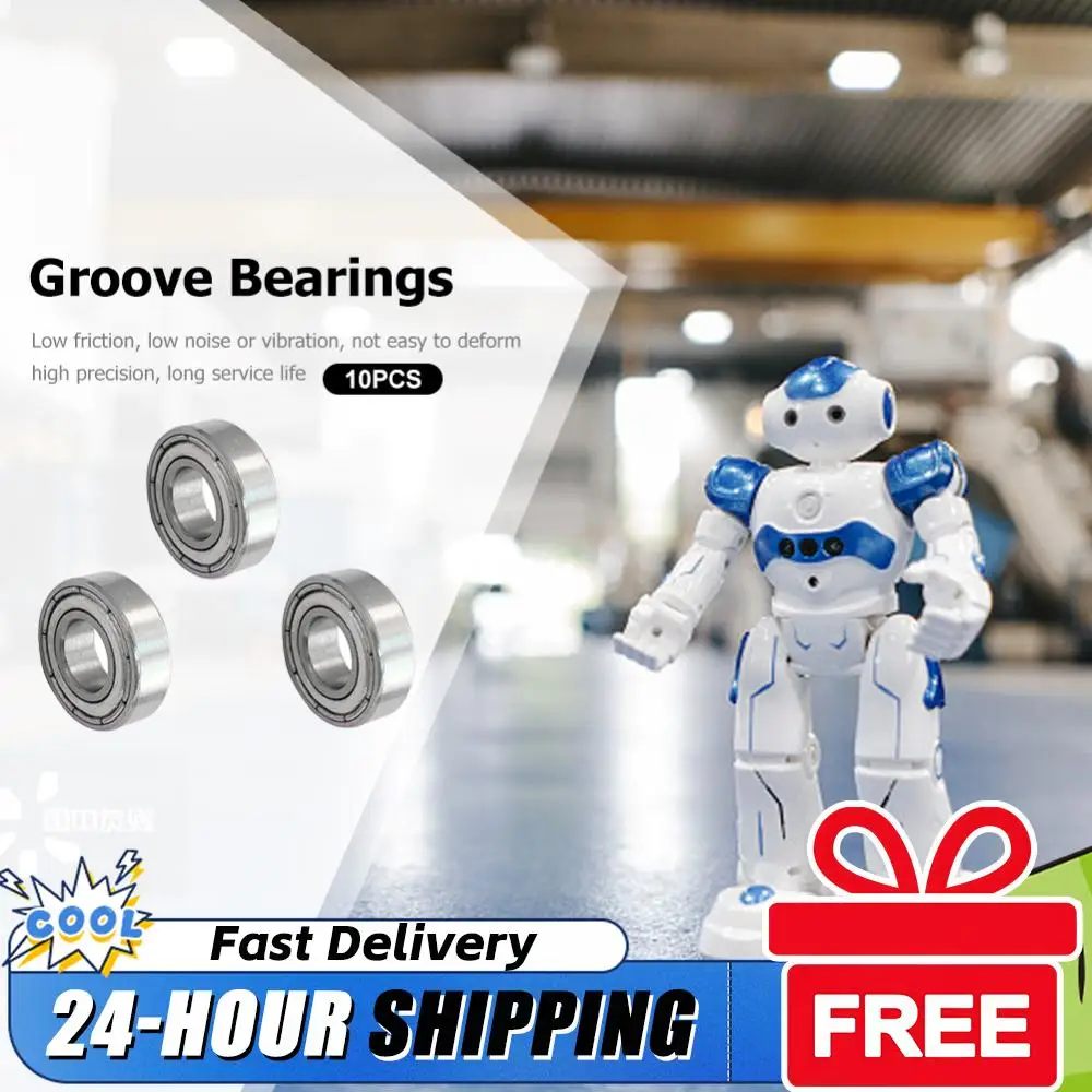10pcs Carbon Steel Bearings Double Shielded Double Metal Seal Bearings Heavy Load High Carbon Steel Bearing 3D Printer Parts