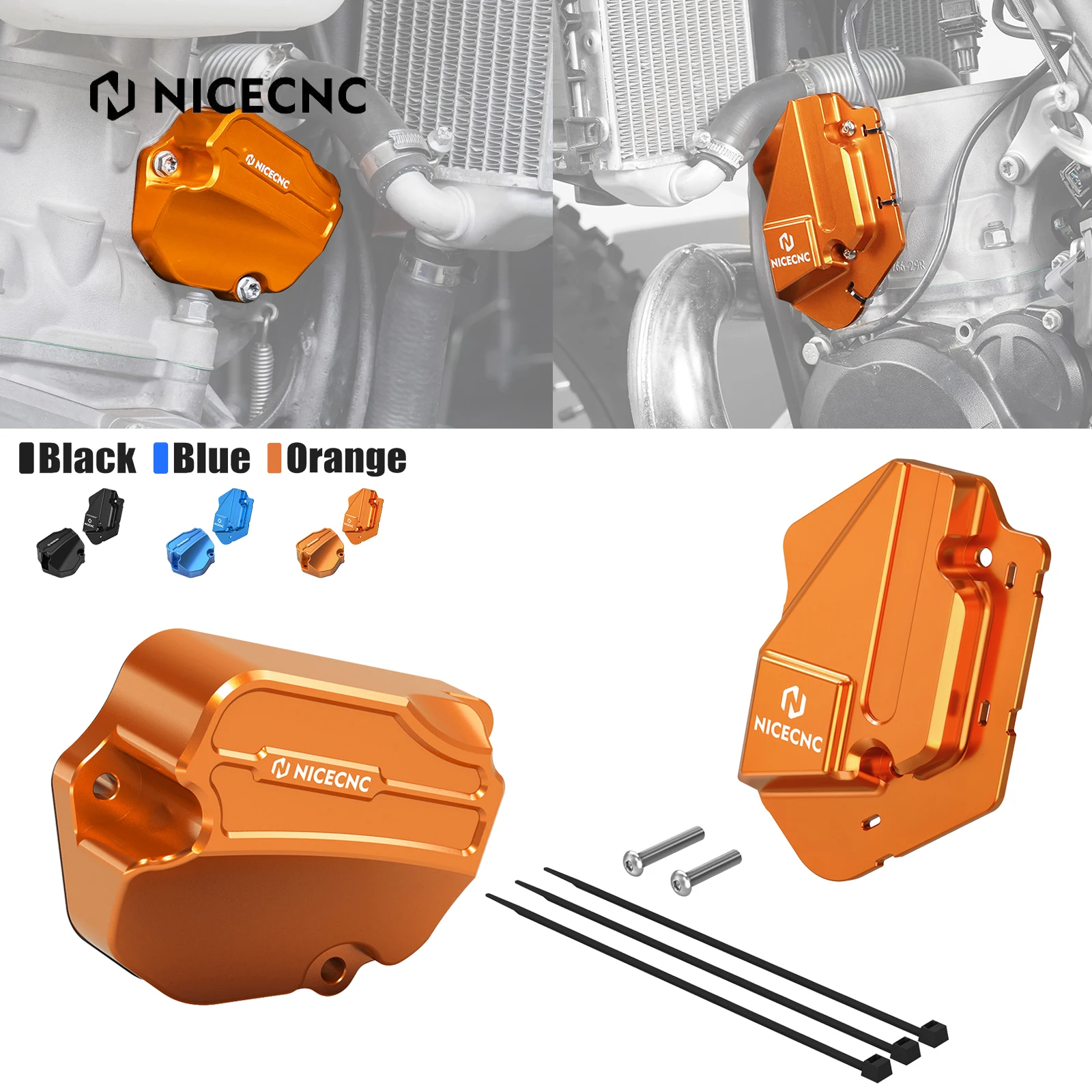 

NICECNC для KTM EXC 300 EXC 250 для Husqvarna TE 300 TE 250 2024, левая защита силового клапана и производительность, негабаритная крышка силового клапана