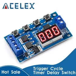 DC5-36V Dual MOS LED Digital Time Delay Relay Trigger Cycle Timer Delay Switch Circuit Board Timing Control Module DIY