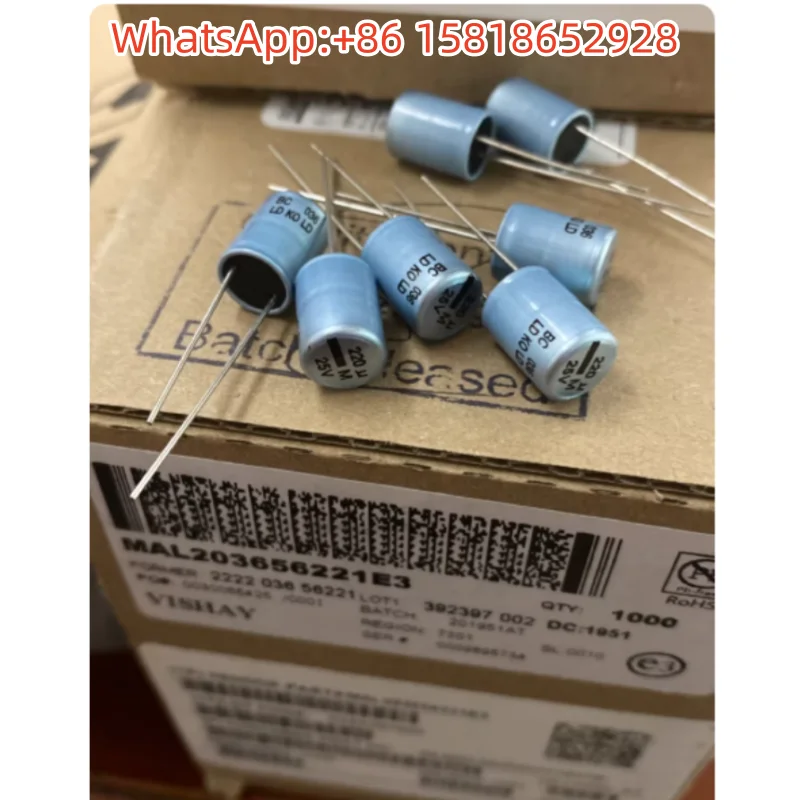 

5 шт. MAL203656221E3 25V220UF 036, аудиоэлектролитический конденсатор серии VISHAY