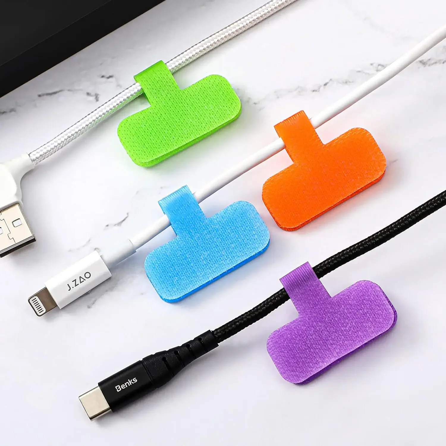 Cable Labels Writable Waterproof Electrical Wire Cord Handwriting Identification Reusable Tags Nylon Label Management Organizer