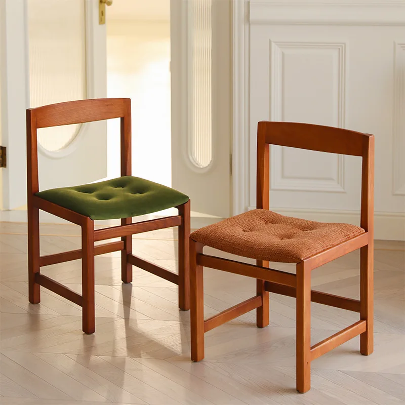 Harajuku forest/tower chair, solid wood simple modern dining chair, shoe changing chair retro line design