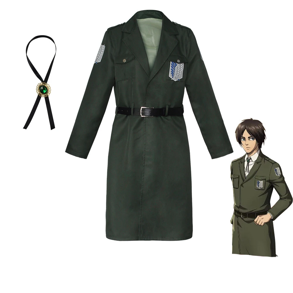 Attack on Titan Eren Levi Cosplay Costume Women Men Shingeki No Kyojin Scouting Legion Soldier Jacket Coat Windbreaker Uniform