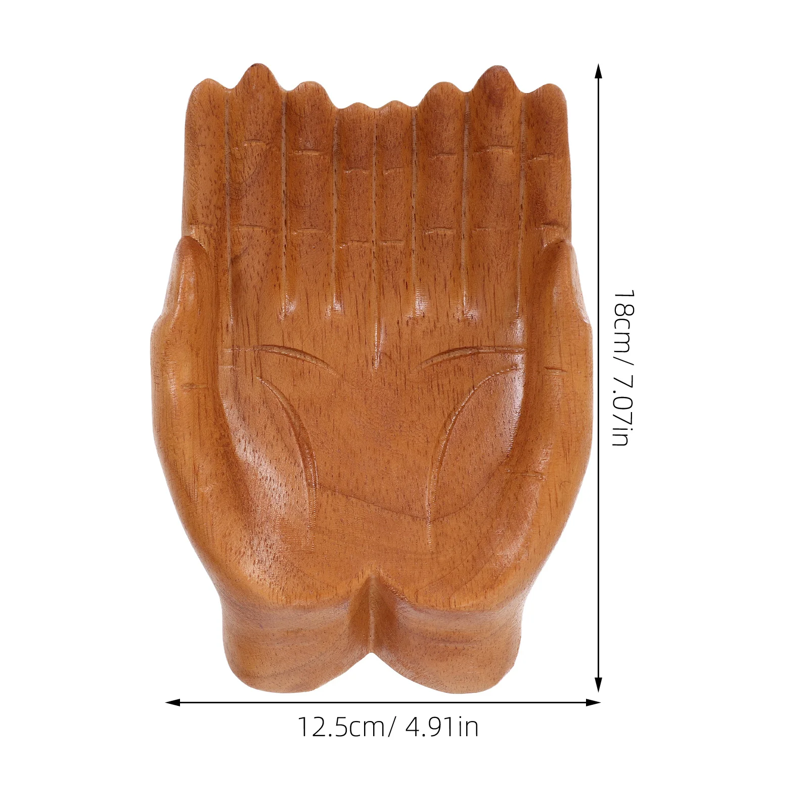 Artistic Hand Carved Wood Bowl Decorative Key Holder Snack Tray Accessory Living Room Entryway Organizer