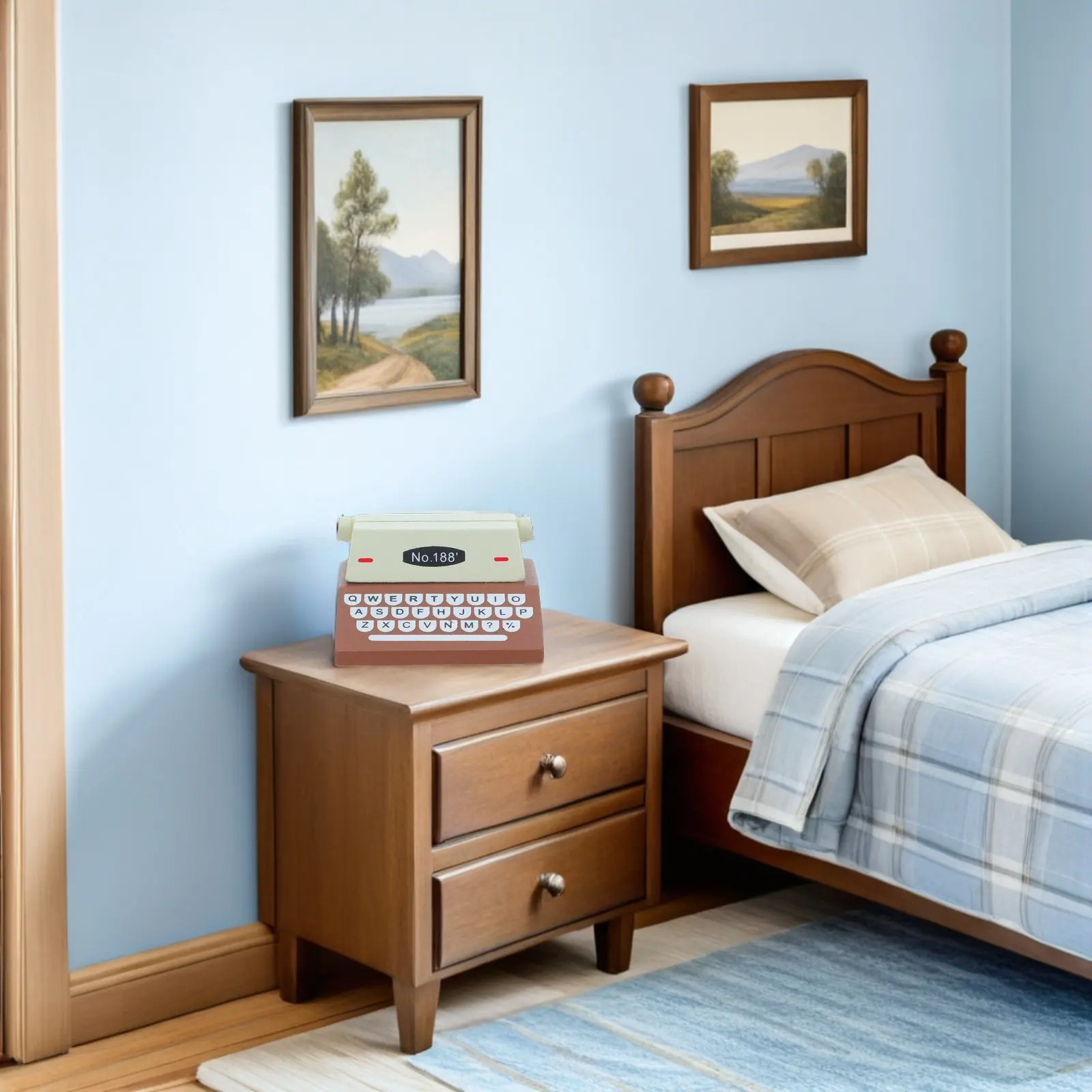 

Миниатюрная ретро-печатная машинка для декора рабочего стола, винтажный декор для дома и офиса, креативный ретро-реквизит, имитация домашней пишущей машинки