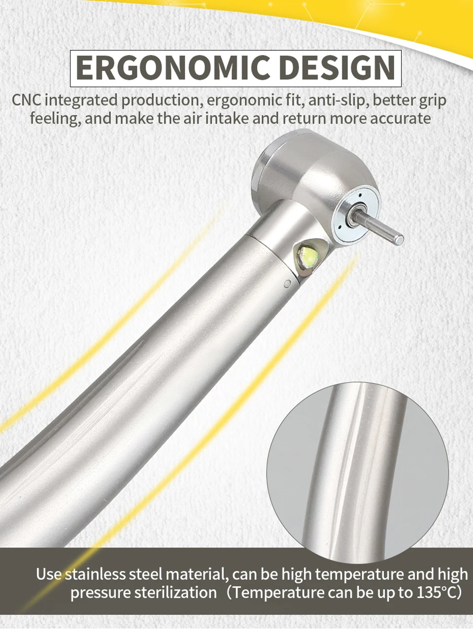 Myricko-pieza de mano de alta velocidad para odontología, turbina de rodamiento de cerámica de alta rotación, LED Dental, producto de herramientas de odontología, B2 M4