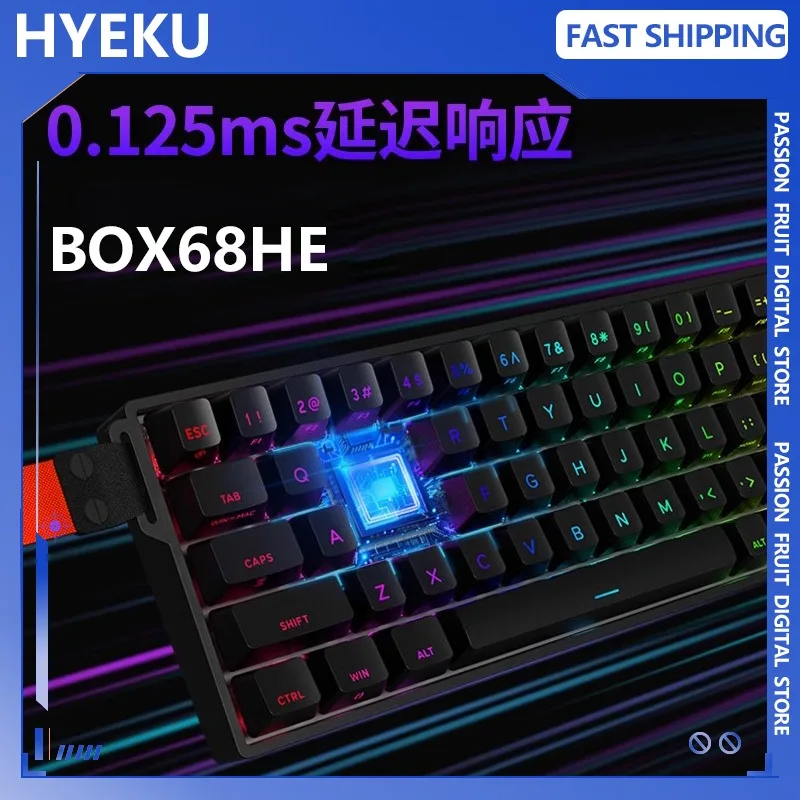 

Hyeku BOX68HE Mechanical Keyboards Wired Magnetic Switch Keyboard Custom RGB 8000Hz 0.01mmRT Gaming Keyboard PC Accessories
