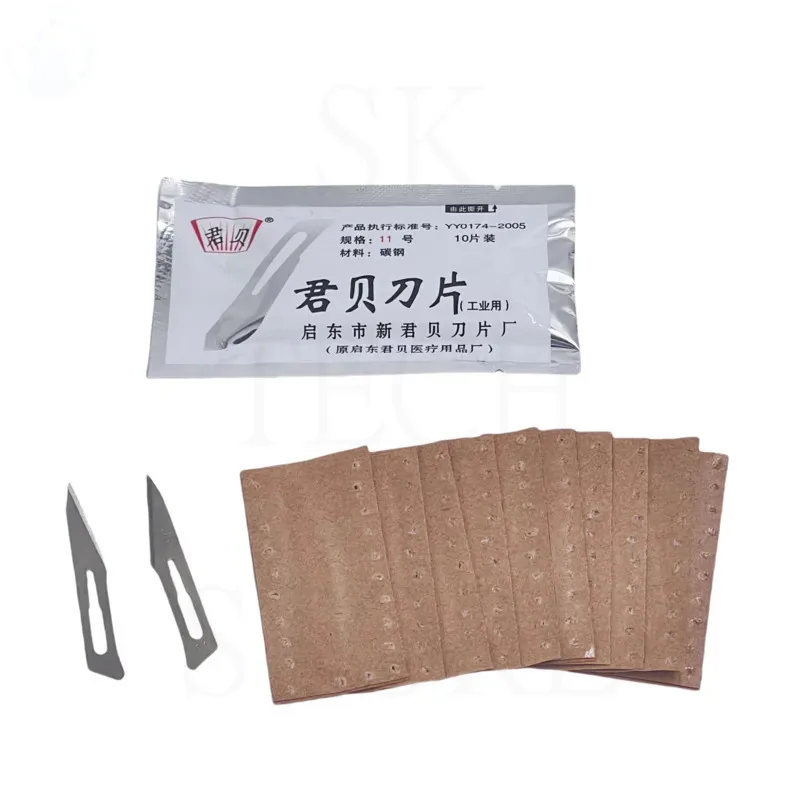 Lame per bisturi industriali in acciaio al carbonio, manico in acciaio inossidabile, bisturi per anatomia biologica, pratica di taglio e scolpire