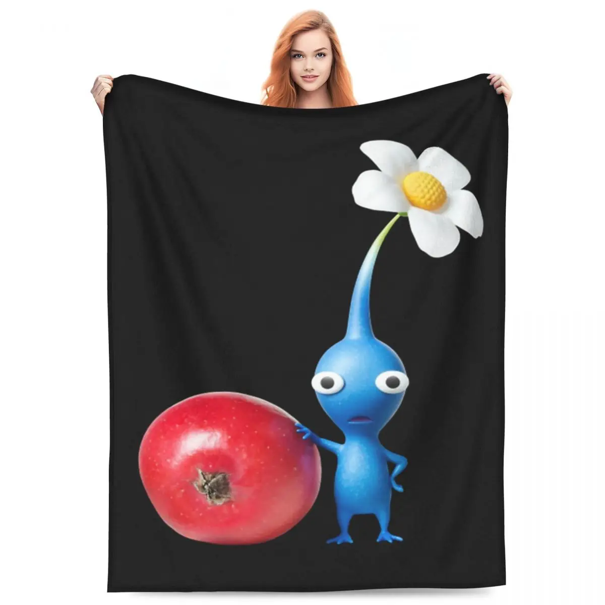 

Pikmin Blanket Flannel Sofa Throw Blanket Warm Throw Blankets for Home Bedroom Travel Throws Bedspread Quilt