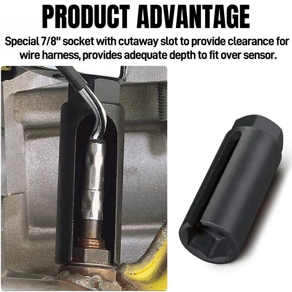 22mm Oxygen Sensor Socket Car Front Oxygen Sensor Narrow/wide Mouth Disassembly Tool Suitable for 1/2 \