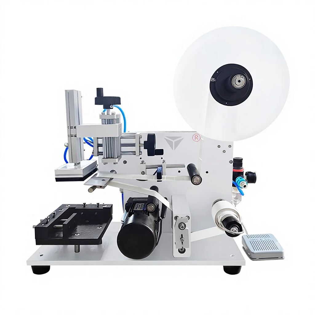 Factory Customization Semi-automatic Double Side square Bottle Labelling Machine for Round Bottles