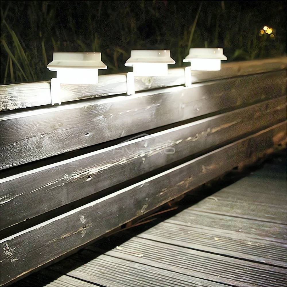 Solar Led Light Outdoor Garden Fence Lawn Night Wall Lamp Waterproof Decorative Courtyard Lighting Energy Saving Ambient Lights
