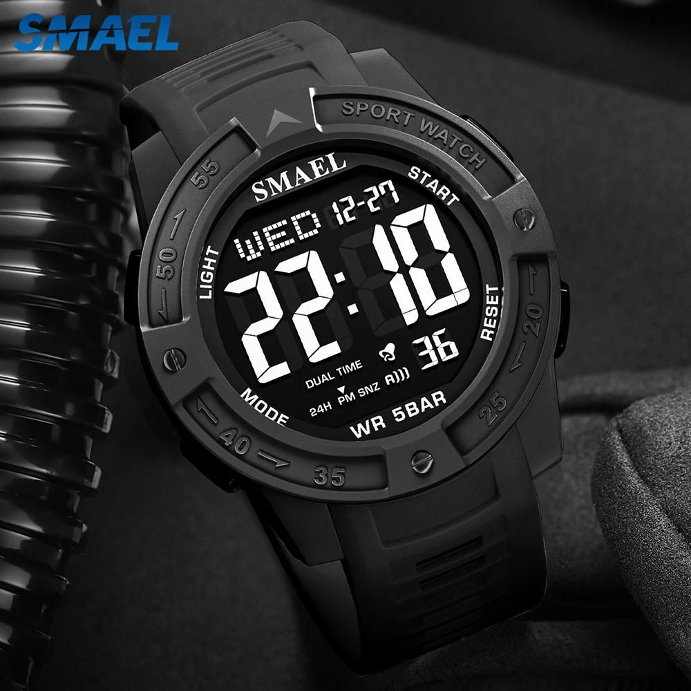 

SMAEL Digital Watch Men Military Army Sport Wristwatch Top Brand Luxury LED Stopwatch Watches Casual Waterproof Date Week Male