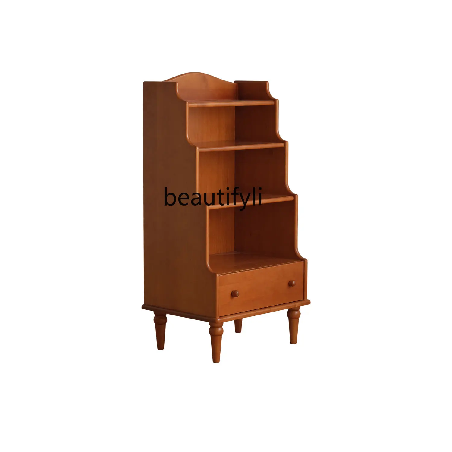 

yj Living Room Solid Wood Side Cabinet Sofa Open Corner Storage Display Cabinet Entrance Cabinet Bookcase