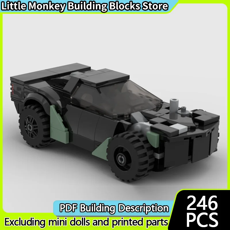 

Speed Racing Car Model MOC Building Bricks Type 66 Black Racing Car Modular Technology Children Holiday Gifts Assemble Toys Suit