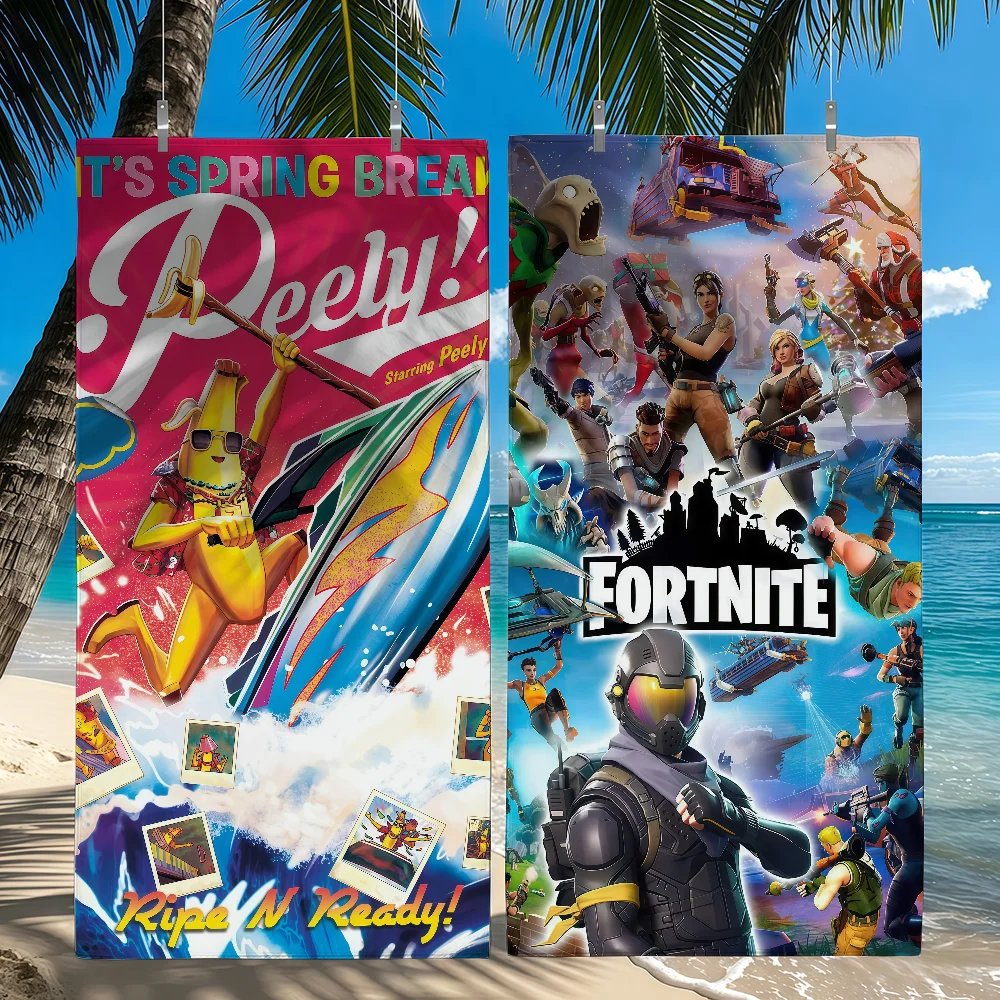 HOT COOL F-FORTNITE Game Towel Quick Drying Beach Towels Are Suitable For Swimming Pools Camping Yoga And The Gym