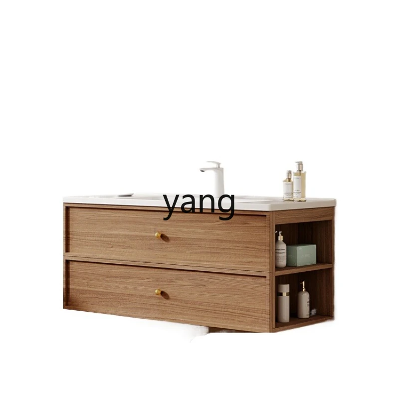 

Yjq medieval style side storage bathroom cabinet ceramic integrated basin wash basin combined wash table