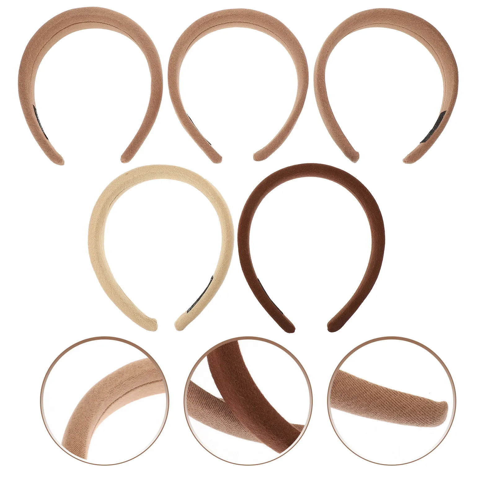 

5 шт. винтажных широких ободков для волос, элегантные и удобные головные уборы для женщин, аксессуары для волос для вечеринок, танцев и фестивалей