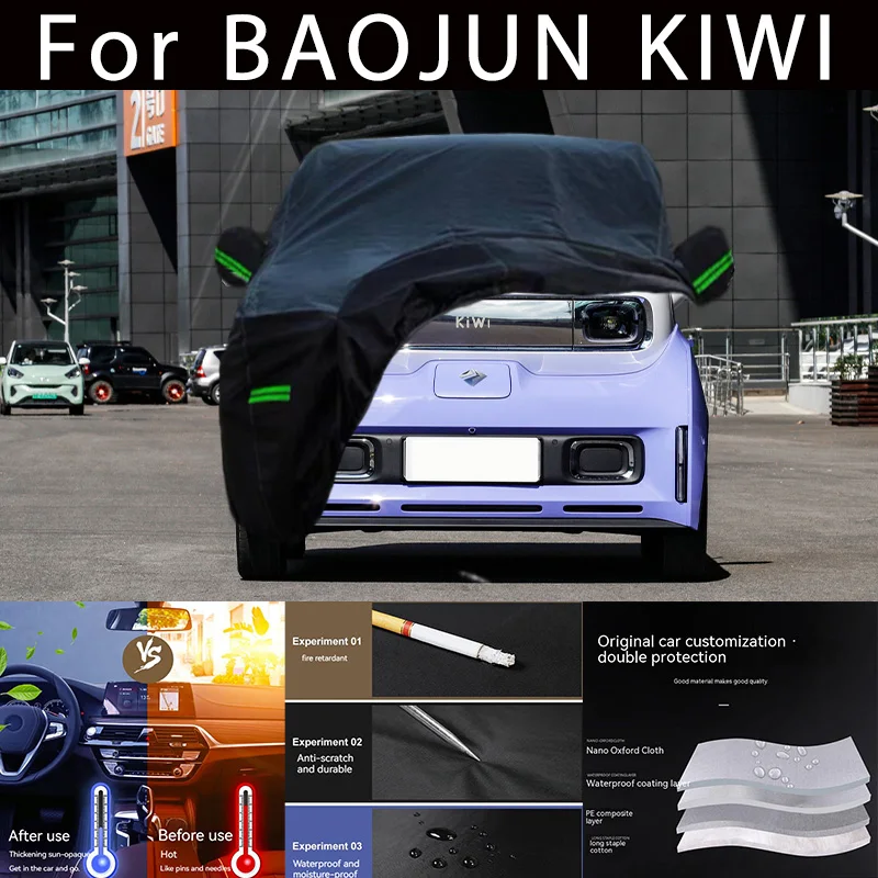 

For BAOJUN KIWI Outdoor Protection Full Car Covers Snow Cover Sunshade Waterproof Dustproof Exterior Car accessories