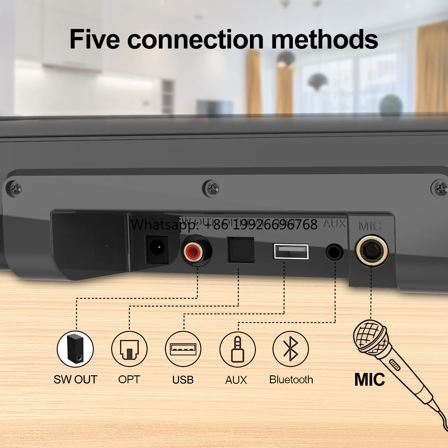 

80W Power Blue Tooth Sound Bully Optical Fiber Usb Flash Disk Home Theater Active Subwoofer Speaker Wireless System S22 manufact