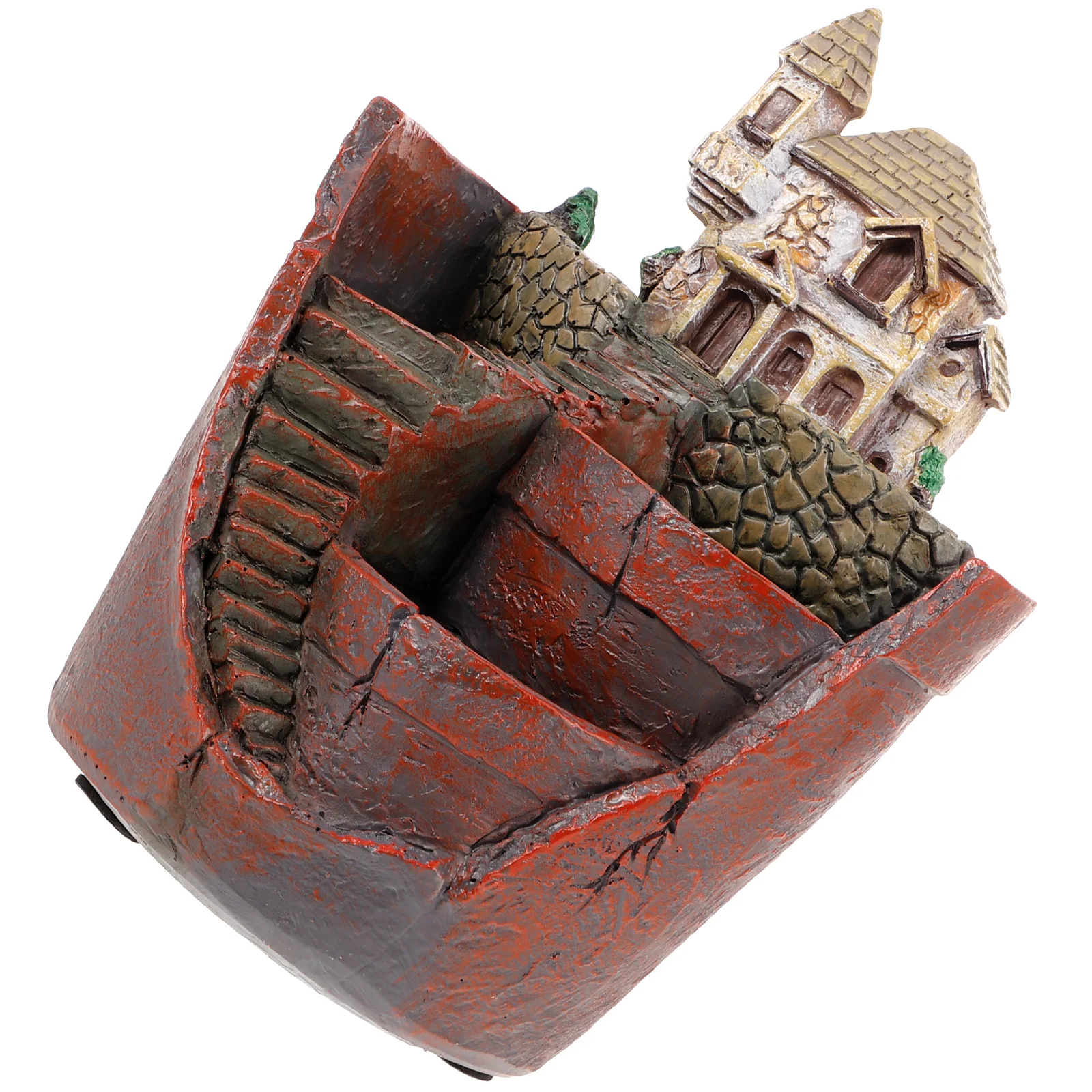 

Succulent Pot Decorative Flowerpot Resin Plant Container Landscaping Bonsai Adornment Hanging Space Saving Modern Garden