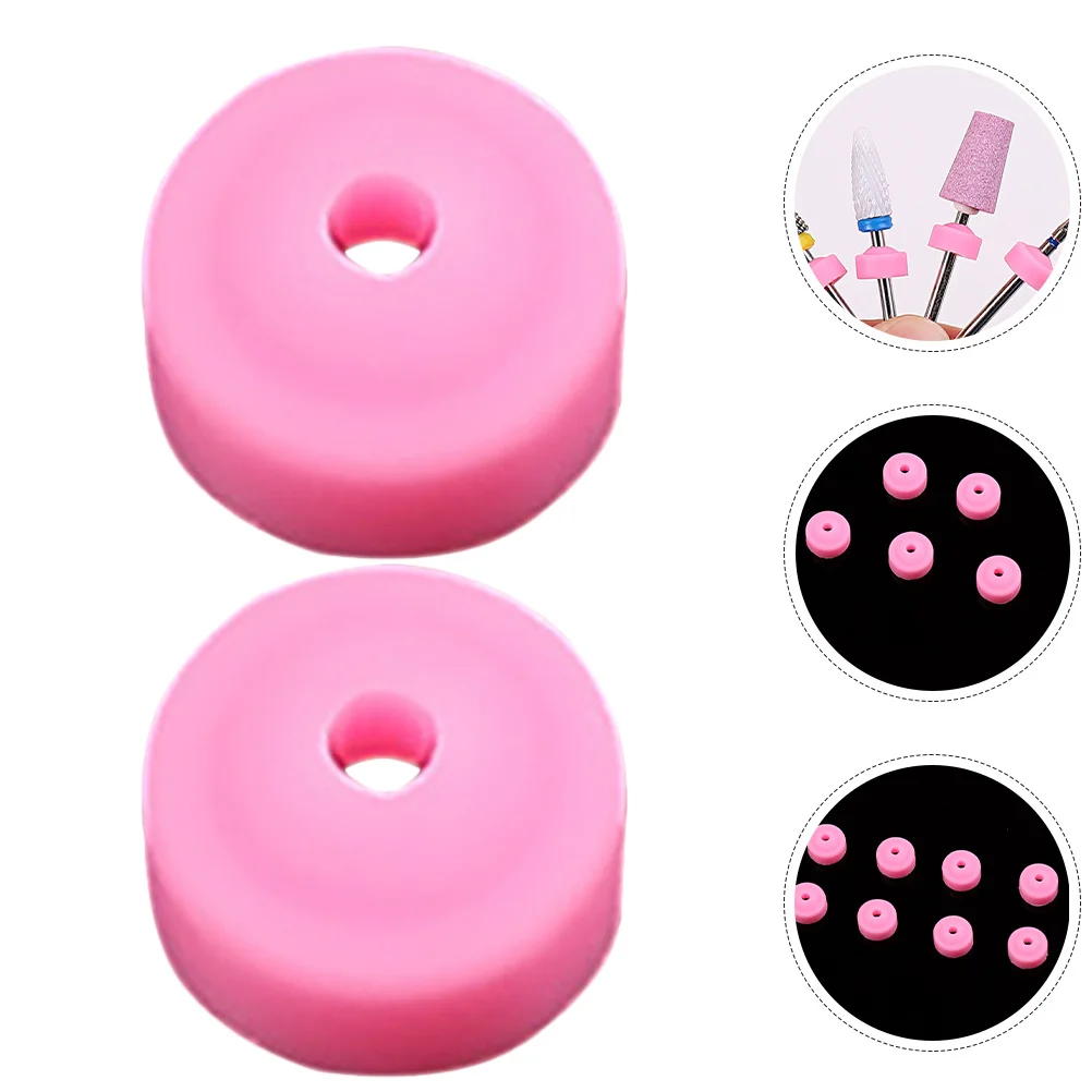 

30Pcs Nail Drill Bits Dust Caps Silicone Protective Covers Dustproof Nail Grinding Heads Manicure Tool Easy Install
