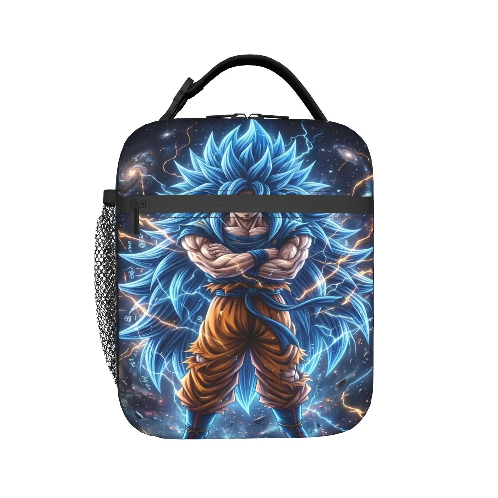 Back To School Dragons Ball Anime Song Goku Lunchtasche, modische Picknick-Lunchbox, grafische tragbare Kühltasche – Detail 2