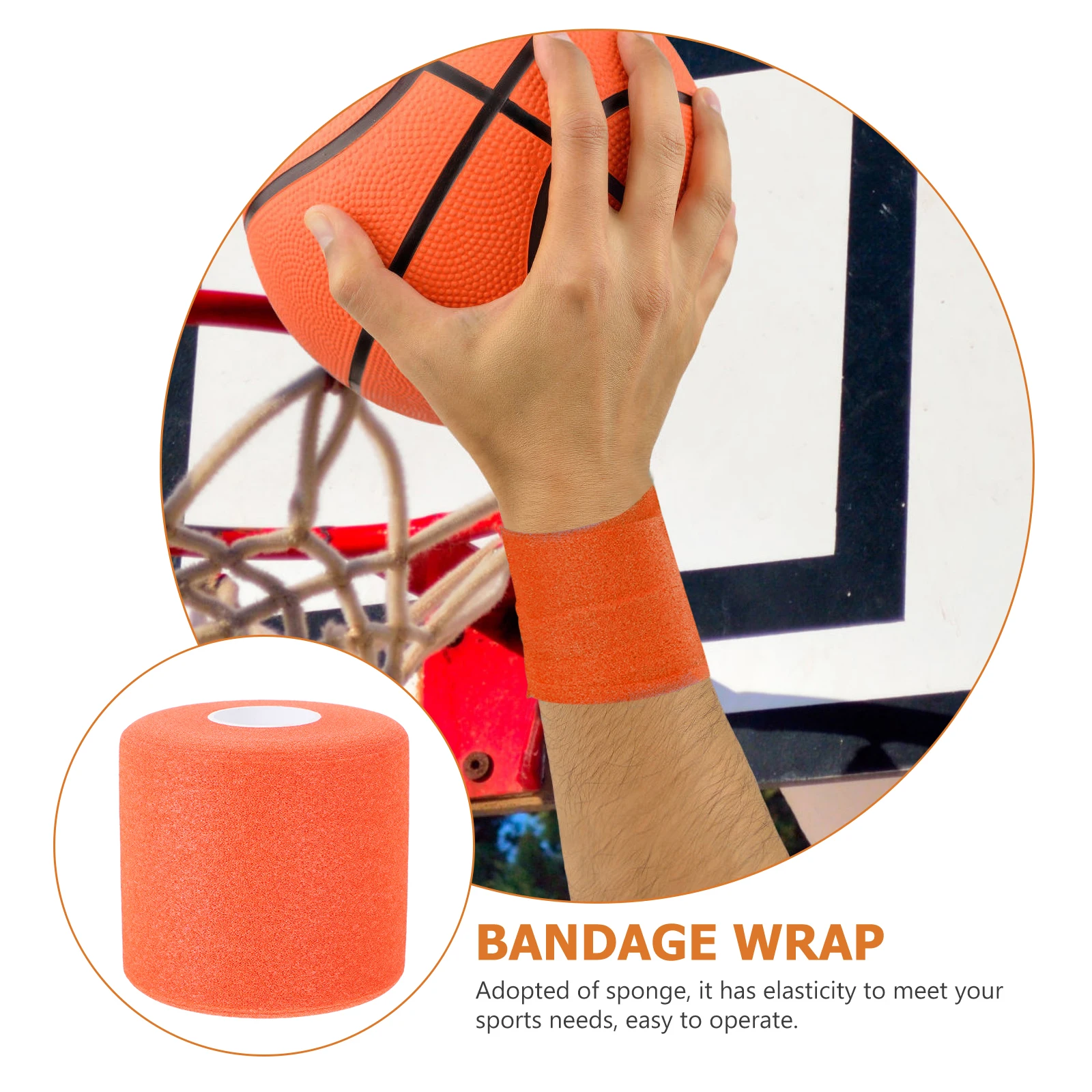 

4 Rolls Athletic Wrap Tapes Joint Protection Bandages Comfortable Elastic Sports Wraps For Wrist Ankle Knee Supports Training