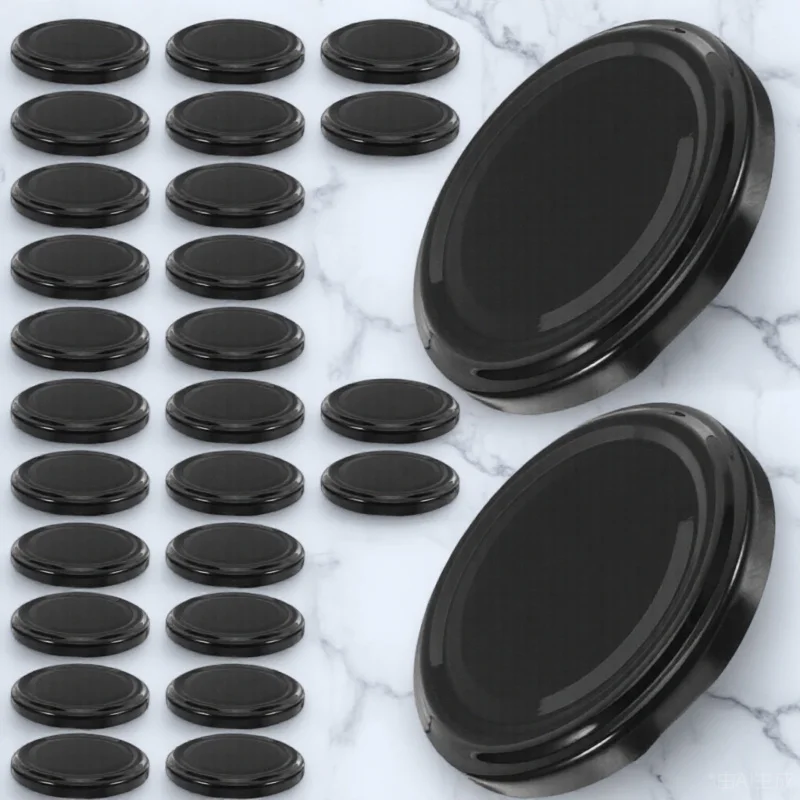 

50Pcs Glass Jar Covers Tinplate Lids Airtight Sealing Caps Reusable Jam Pickles Canning Lids Wide Mouth Storage
