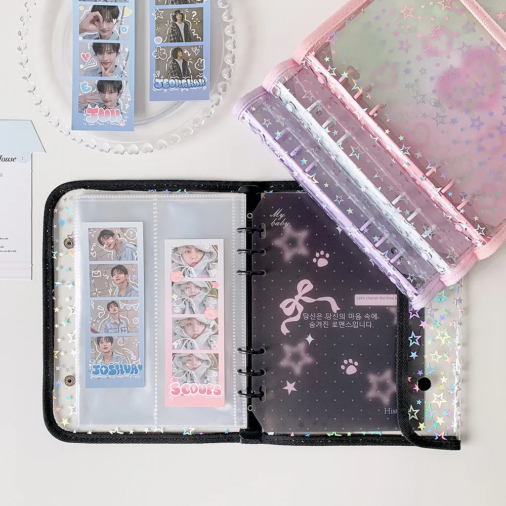 IMYY A5 Button Photocard Holder Kpop Idol Photo Album PVC Photo Card Binder Photocards Album for Photographs Collect Book Album