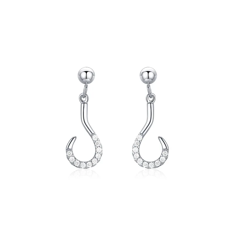 

Micro-Inlaid Zircon S925 Sterling Silver Luxury Symbol Earrings for Women