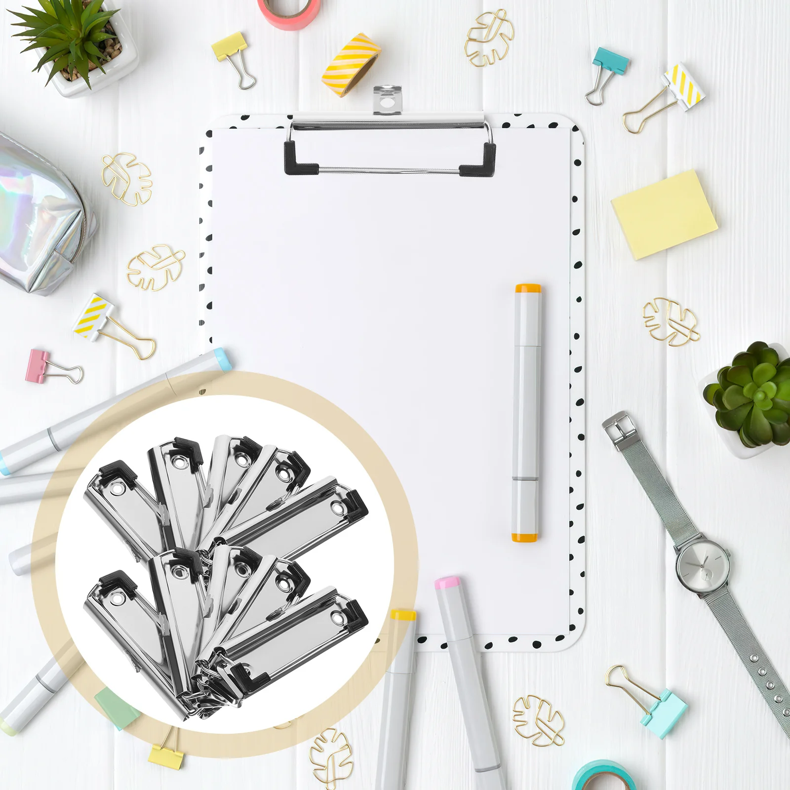 

10 шт. металлические зажимы для планшетов, легкие многоразовые зажимы для скрапбукинга для студентов, учителей, офисные настенные установки