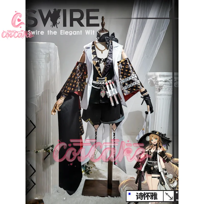 Arknights Swire The Elegant Wit Detectives Women Cosplay Costume Cos Game Anime Party Uniform Hallowen Play Role Clothes