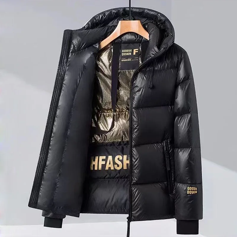 Goose Down Jacket Men Luxury Puffer Jacket Man With Hood Short Puffer Coat Women High Quality Down Coat Men 2023 Winter New